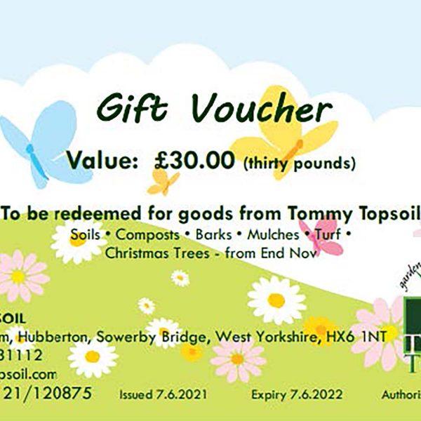 Tommy Topsoil Gift Vouchers